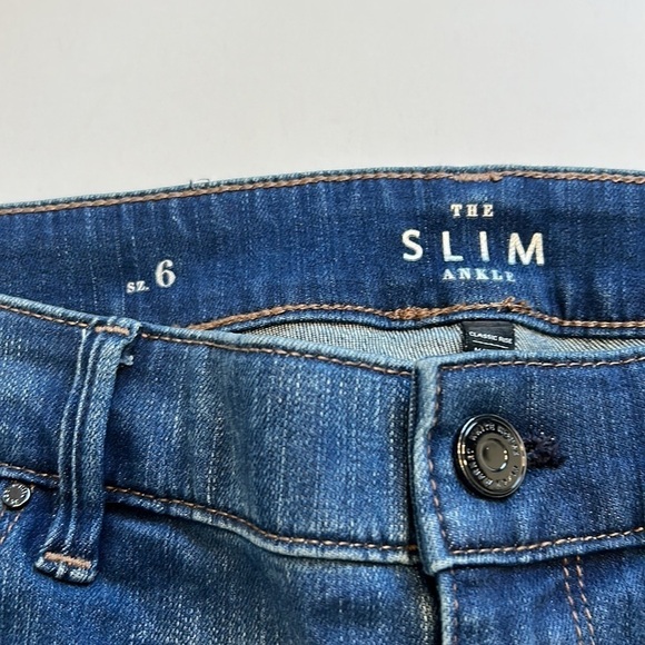 White House Black Market Classic Rise Ball Chain Slim Ankle Jeans Sz 6 - Picture 7 of 12